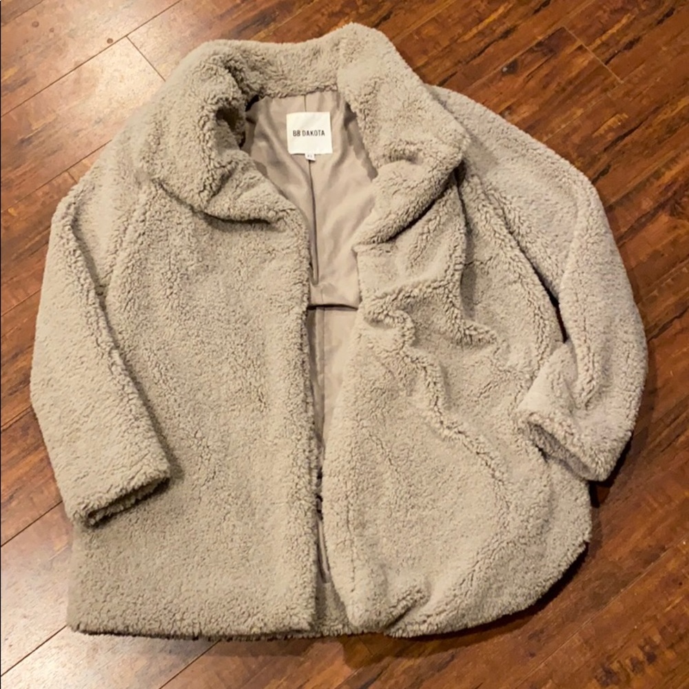 BB Dakota oversized fur coat - Gray XS - Picture 3 of 7